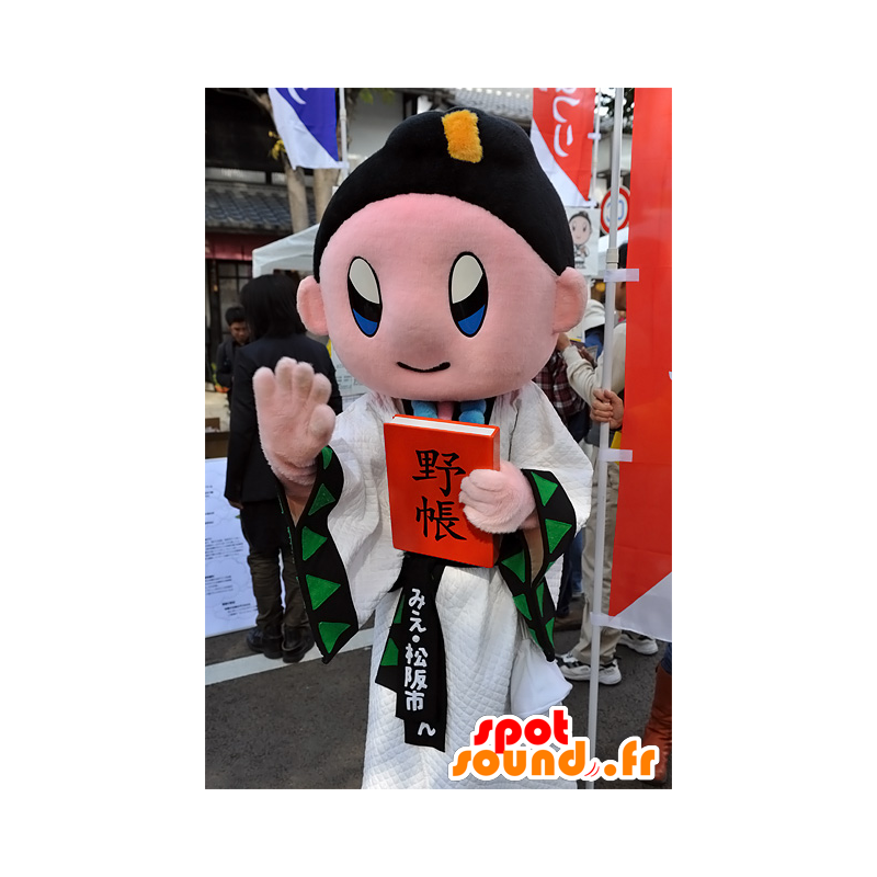 Take-chan mascotte, monnik, wit en zwarte outfit, Mie - MASFR25088 - Yuru-Chara Japanse Mascottes