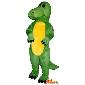 Grøn og gul dinosaur maskot - Spotsound maskot kostume
