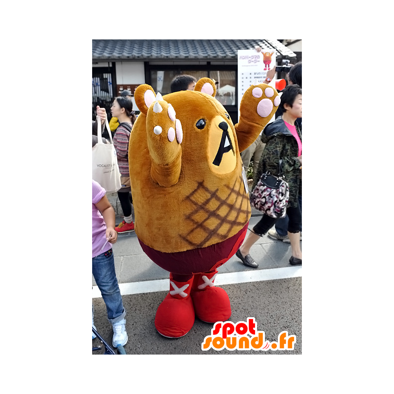 No Googoo Hamburguma mascot, brown teddy - MASFR25089 - Yuru-Chara Japanese mascots