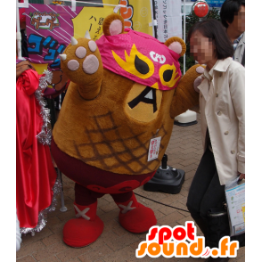 No Googoo Hamburguma mascot, brown teddy - MASFR25089 - Yuru-Chara Japanese mascots