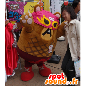 Mascot Hamburguma Geen Googoo, bruine teddy - MASFR25089 - Yuru-Chara Japanse Mascottes