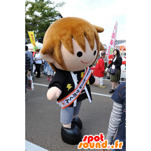 Mascota Tabo-Kun, niño pequeño marrón de la ciudad de Shiga - MASFR25090 - Yuru-Chara mascotas japonesas