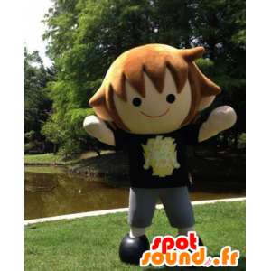 Mascot Tabo-Kun, kleine bruine jongen uit de stad van Shiga - MASFR25090 - Yuru-Chara Japanse Mascottes