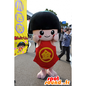 Kinta-kun mascot, brunette girl in red dress, Hyogo - MASFR25092 - Yuru-Chara Japanese mascots