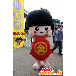 Mascot Kinta-kun, menina morena de vestido vermelho, Hyogo - MASFR25092 - Yuru-Chara Mascotes japoneses