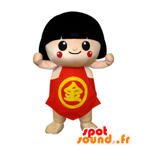 Kinta-kun mascot, brunette girl in red dress, Hyogo - MASFR25092 - Yuru-Chara Japanese mascots