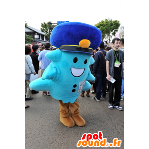 Homem azul mascote Mory com uma tampa - MASFR25093 - Yuru-Chara Mascotes japoneses