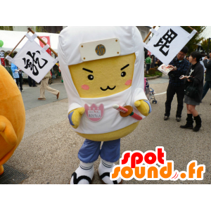 Mascot Aburagenshin, geel en wit man Niigata - MASFR25095 - Yuru-Chara Japanse Mascottes