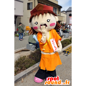 Haiku-chan mascot, boy, orange outfit Mie - MASFR25096 - Yuru-Chara Japanese mascots