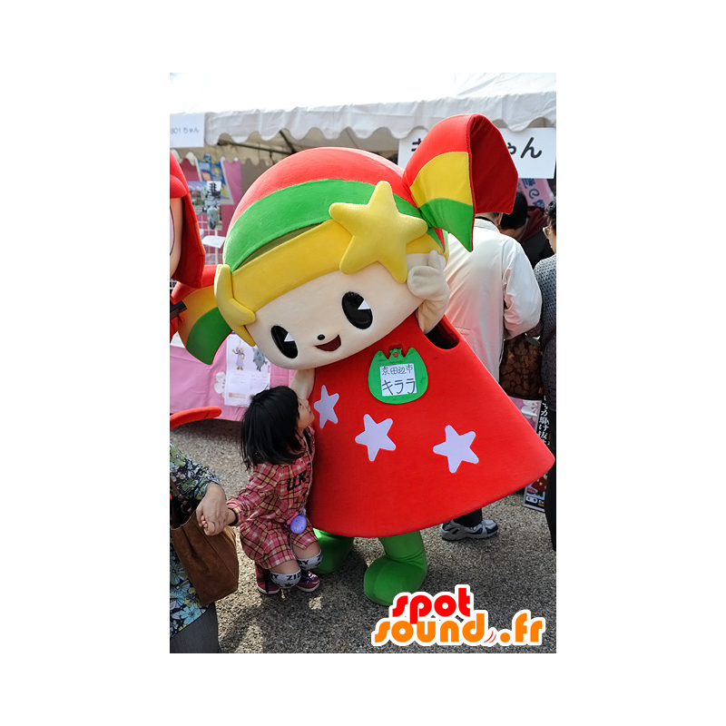 Mascotte Kirara-chan, ragazza di colore, bambola sorridente - MASFR25097 - Yuru-Chara mascotte giapponese