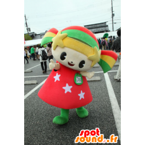 Mascotte Kirara-chan, ragazza di colore, bambola sorridente - MASFR25097 - Yuru-Chara mascotte giapponese