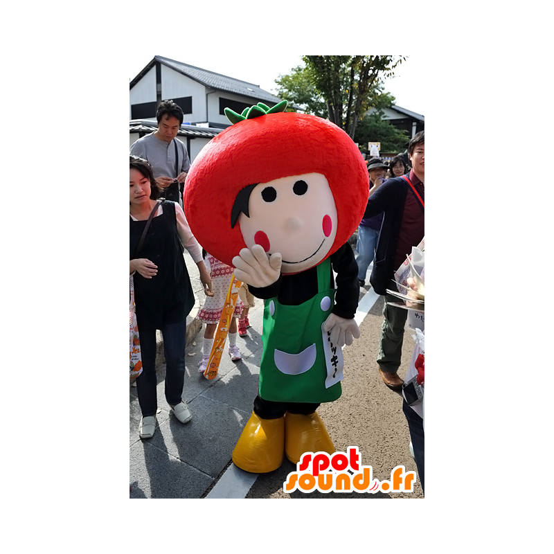 Mascotte de Piakky, jardinier avec une tomate, de Nagoya - MASFR25098 - Mascottes Yuru-Chara Japonaises