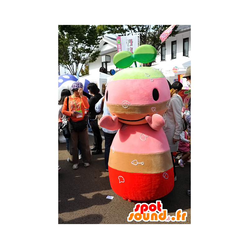 Mascot Tambaryu Geen Chi Tan, kleurrijke radijs Hyogo - MASFR25099 - Yuru-Chara Japanse Mascottes