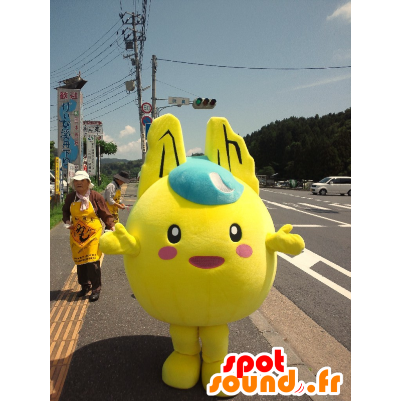 Mascot geel, ronde man, dus Pikachu - MASFR25101 - Yuru-Chara Japanse Mascottes