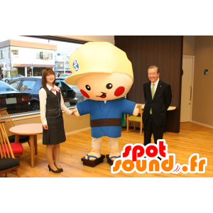 Mascot Tomitan, kleine jongen met een groot hoofd en een zak - MASFR25105 - Yuru-Chara Japanse Mascottes