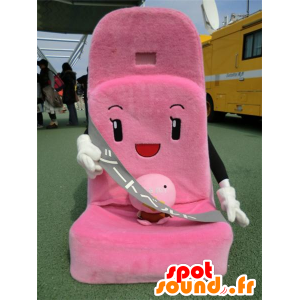 Asiento de coche de la mascota con un cinturón, de color rosa y negro - MASFR25112 - Yuru-Chara mascotas japonesas