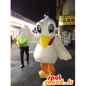 Iso valkoinen lintu maskotti, jättiläinen lokki - MASFR25113 - Mascottes Yuru-Chara Japonaises