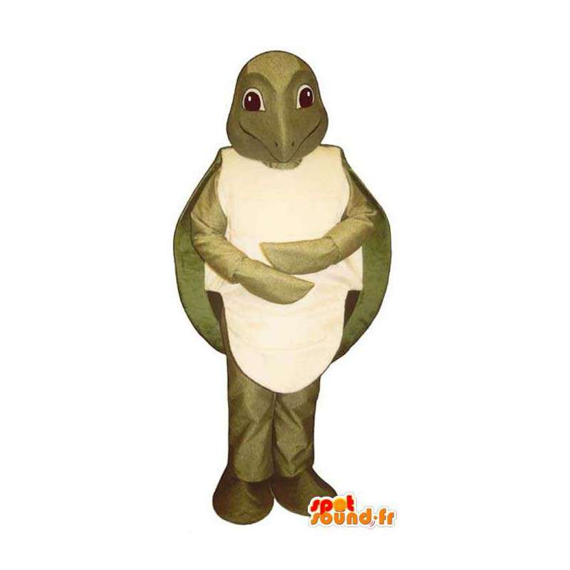 Mascotte de tortue kaki. Costume de tortue - MASFR006725 - Mascottes Tortue