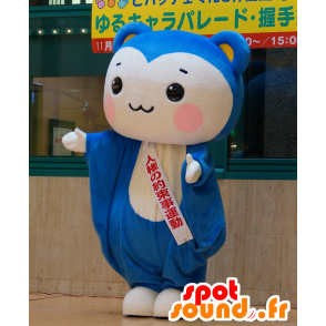 Mascota Momomaru-kun, azul y blanco ardilla voladora - MASFR25127 - Yuru-Chara mascotas japonesas