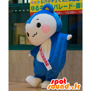 Mascot Momomaru-kun, blå og hvite flygende ekorn - MASFR25127 - Yuru-Chara japanske Mascots