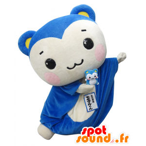 Mascota Momomaru-kun, azul y blanco ardilla voladora - MASFR25127 - Yuru-Chara mascotas japonesas