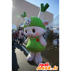 Mascot Fukka-chan, coelho branco com alho-poró na cabeça - MASFR25140 - Yuru-Chara Mascotes japoneses