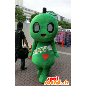 Snowman maskot, grønne grønnsaker - MASFR25142 - Yuru-Chara japanske Mascots