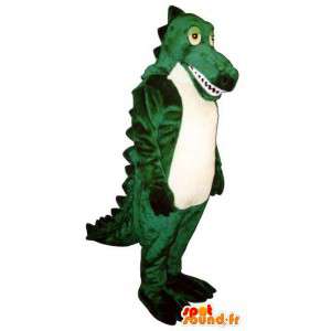 Groene dinosaurus mascotte, klantgericht. Dinosaur Costume - Dinosaurus mascottes - MASFR006729 - SpotSound.fr