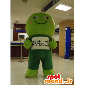Maskot Marimokkori, zelený muž s úsměvem - MASFR25149 - Yuru-Chara japonské Maskoti