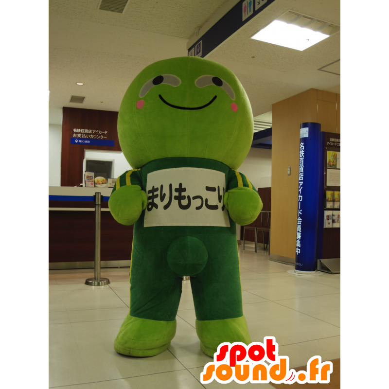 Marimokkori mascot, green man smiling - MASFR25149 - Yuru-Chara Japanese mascots