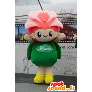 Mascot green and pink flower, giant pink - MASFR25150 - Yuru-Chara Japanese mascots