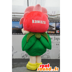 Mascot green and pink flower, giant pink - MASFR25150 - Yuru-Chara Japanese mascots