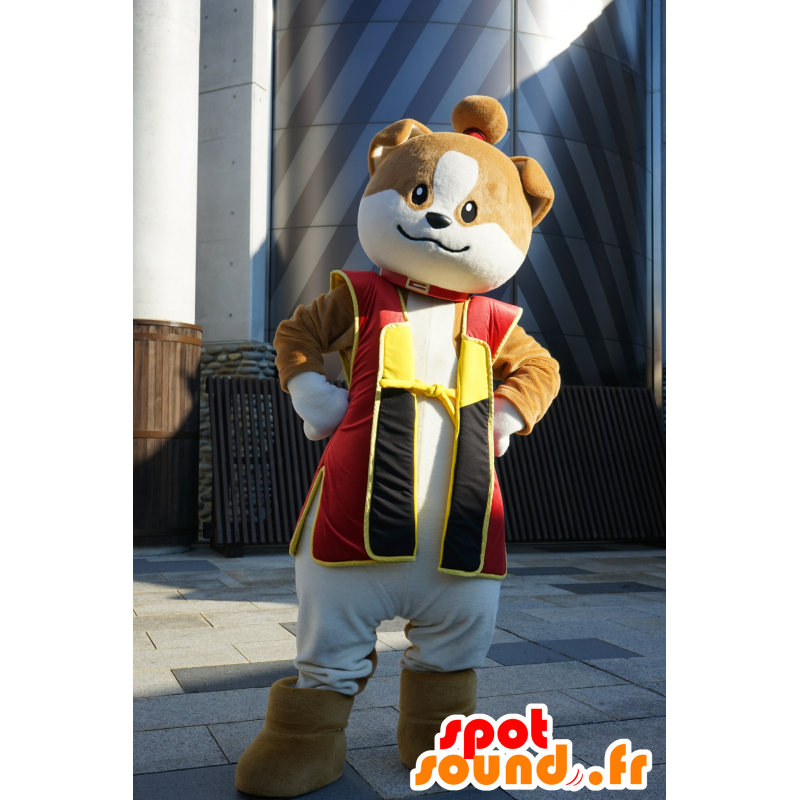 Brown and white dog mascot, held in Imperial - MASFR25151 - Yuru-Chara Japanese mascots