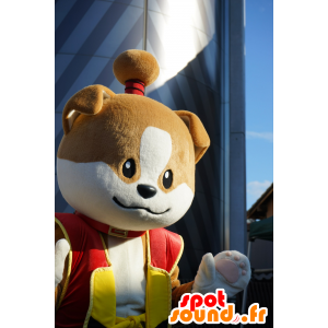 Brown and white dog mascot, held in Imperial - MASFR25151 - Yuru-Chara Japanese mascots