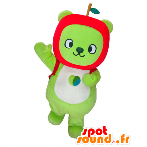 Mascota Arukuma, el oso verde con una manzana en la cabeza - MASFR25153 - Yuru-Chara mascotas japonesas