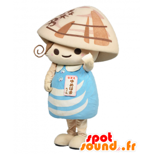 Yumehama-chan mascot, Asian girl with braids - MASFR25154 - Yuru-Chara Japanese mascots