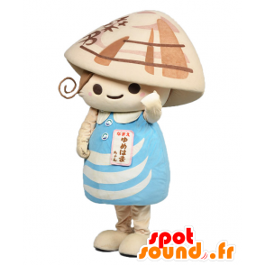 Yumehama-chan mascot, Asian girl with braids - MASFR25154 - Yuru-Chara Japanese mascots