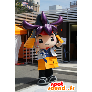 Mascotte samurai ragazzo in abiti tradizionali - MASFR25155 - Yuru-Chara mascotte giapponese