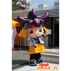 Mascot Samurai gutt i tradisjonell kjole - MASFR25155 - Yuru-Chara japanske Mascots