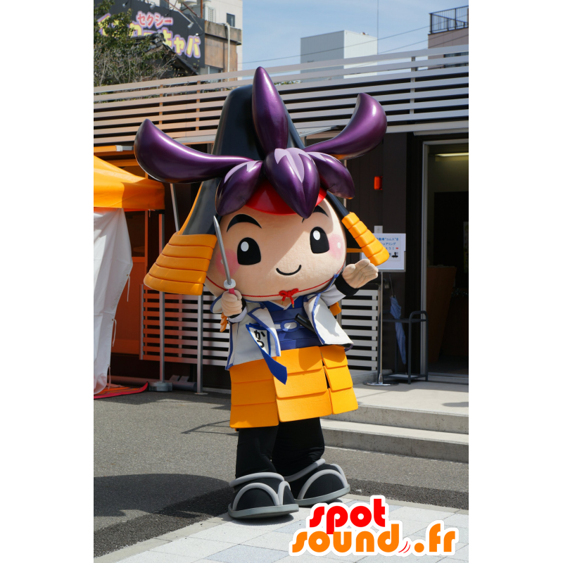 Mascot samurai boy in traditional dress - MASFR25155 - Yuru-Chara Japanese mascots