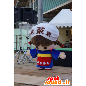 Mascot ragazza giapponese con un vestito colorato - MASFR25159 - Yuru-Chara mascotte giapponese