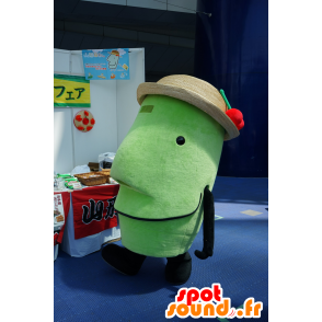 Μασκότ Kitekero-kun, πρόσωπο, πράσινο κεφάλι με ένα καπέλο - Ιαπωνικές μασκότ Yuru-Chara - MASFR25162 - SpotSound.fr
