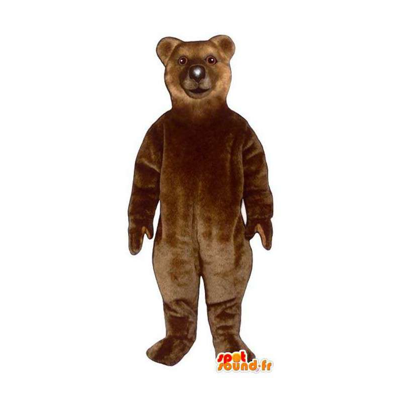とてもリアルな茶色のクマのマスコット。ヒグマのコスチューム-MASFR006734-クマのマスコット