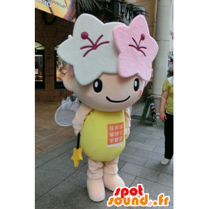 Mascotte Mayary, angelo, fata, con fiori - MASFR25173 - Yuru-Chara mascotte giapponese