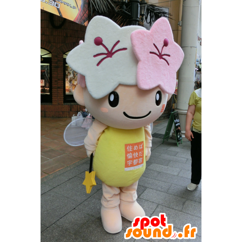 Mascot Mayary, engel, eventyr, med blomster - MASFR25173 - Yuru-Chara japanske Mascots