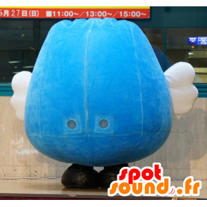 Gozuccho mascotte, grote blauwe vogel, wit en geel - MASFR25176 - Yuru-Chara Japanse Mascottes