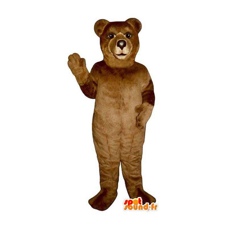 とてもリアルな茶色のクマのマスコット。ヒグマのコスチューム-MASFR006737-クマのマスコット
