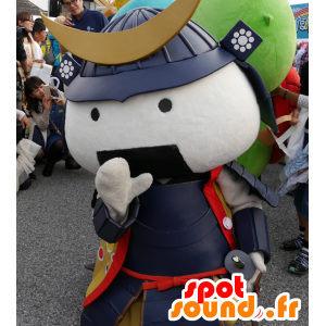 Musubimaru Maskottchen-Krieger mit Helm und Rüstung - MASFR25181 - Yuru-Chara japanischen Maskottchen