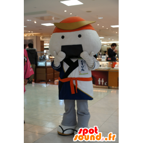 Mascot Samurai krijger met een helm en een kimono - MASFR25182 - Yuru-Chara Japanse Mascottes