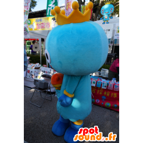 Miyatan mascot, blue man, with a yellow crown - MASFR25187 - Yuru-Chara Japanese mascots